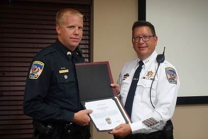 Sgt. Aaron Entringer and Chief Craig Bangert